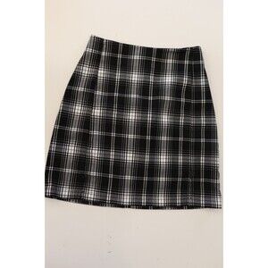 Brandy Melville Mini Skirt Size XS Black White Plaid Preppy Dark Academia